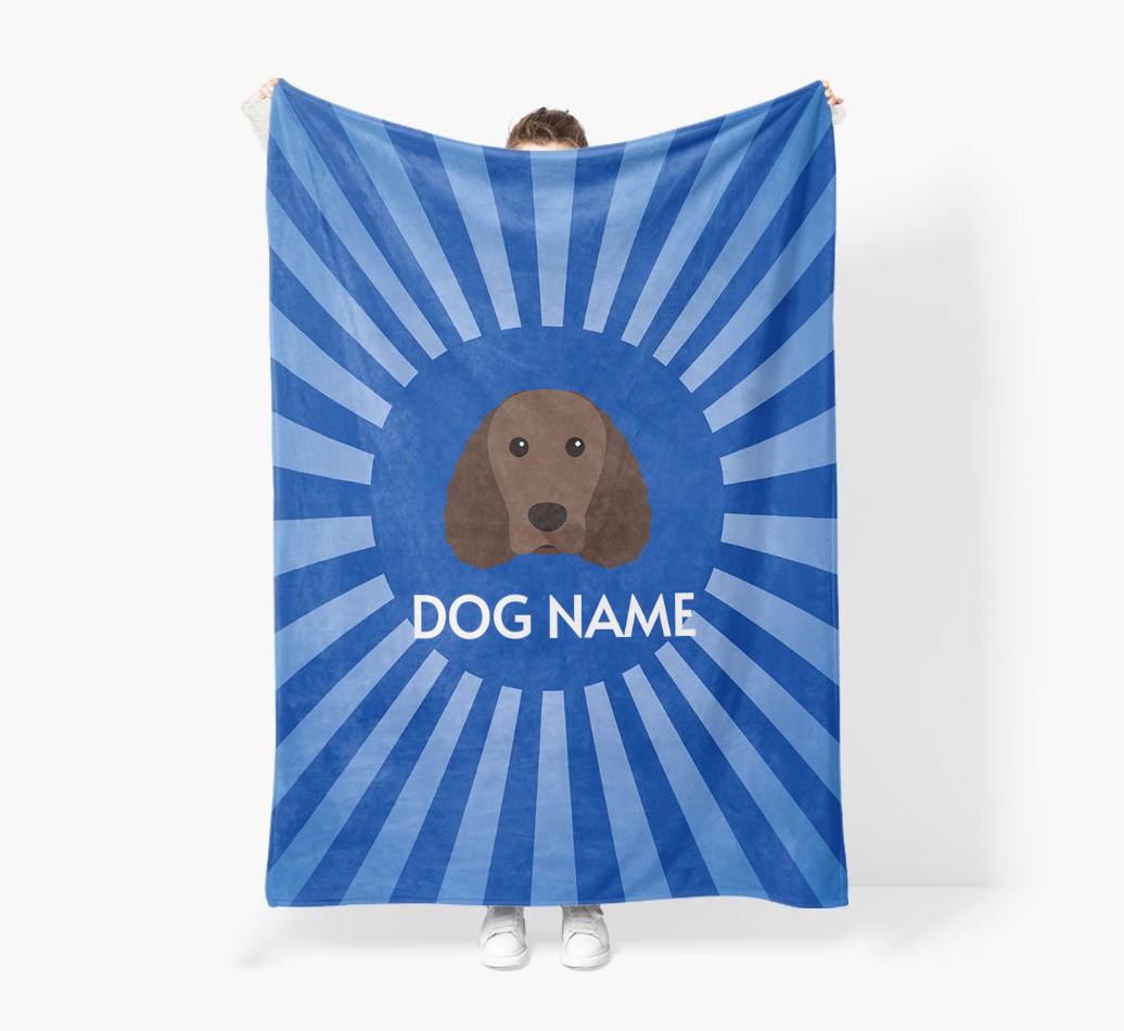'Spotlight' - Personalized {breedFullName} Blanket: Premium Sherpa Fleece