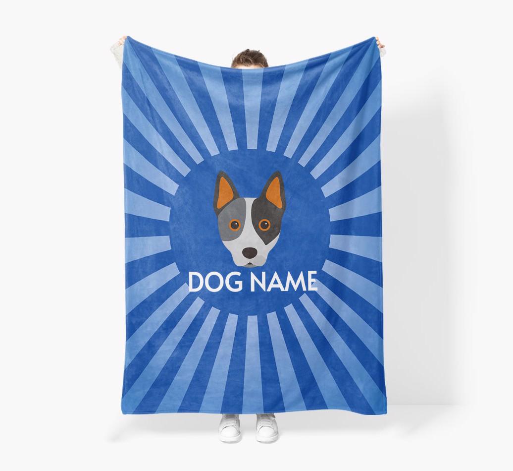 'Spotlight' - Personalized {breedFullName} Blanket: Premium Sherpa Fleece