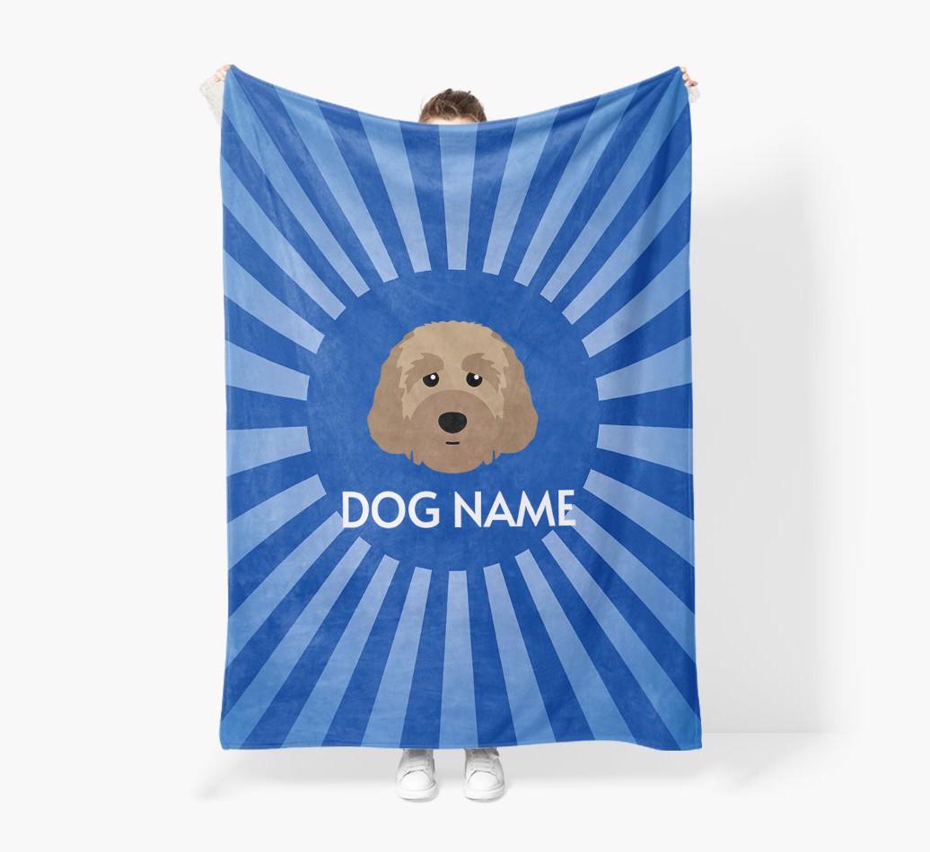 'Spotlight' - Personalized {breedFullName} Blanket: Premium Sherpa Fleece