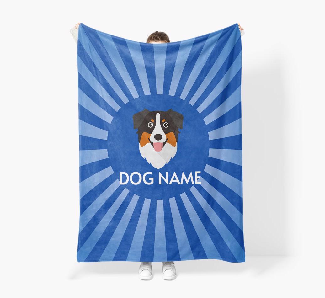 'Spotlight' - Personalized {breedFullName} Blanket: Premium Sherpa Fleece