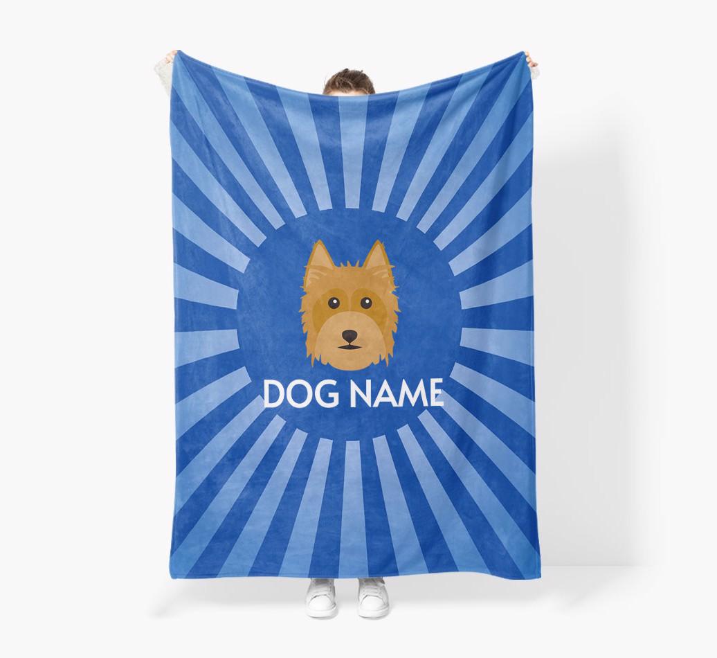 'Spotlight' - Personalized {breedFullName} Blanket: Premium Sherpa Fleece