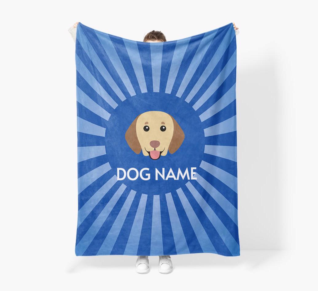 'Spotlight' - Personalized {breedFullName} Blanket: Premium Sherpa Fleece