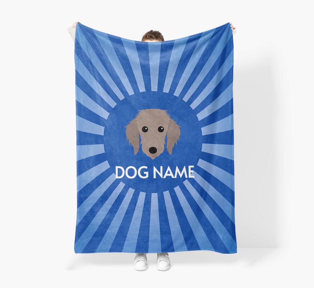 'Spotlight' - Personalized {breedFullName} Blanket: Premium Sherpa Fleece