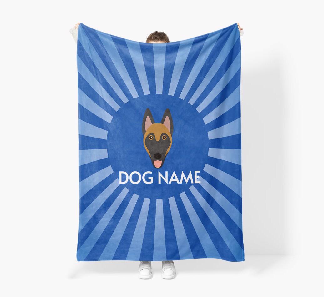 'Spotlight' - Personalized {breedFullName} Blanket: Premium Sherpa Fleece