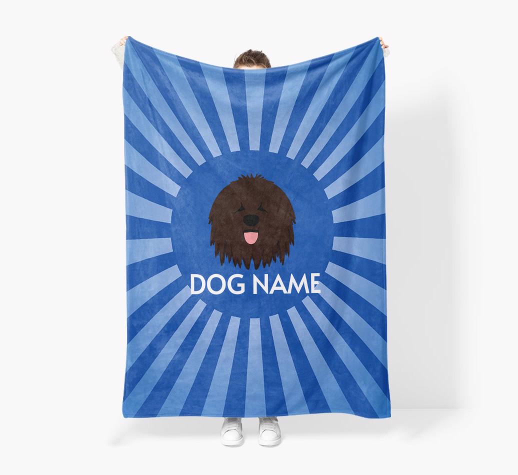 'Spotlight' - Personalized {breedFullName} Blanket: Premium Sherpa Fleece