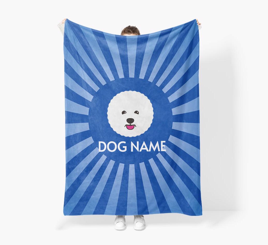 'Spotlight' - Personalized {breedFullName} Blanket: Premium Sherpa Fleece