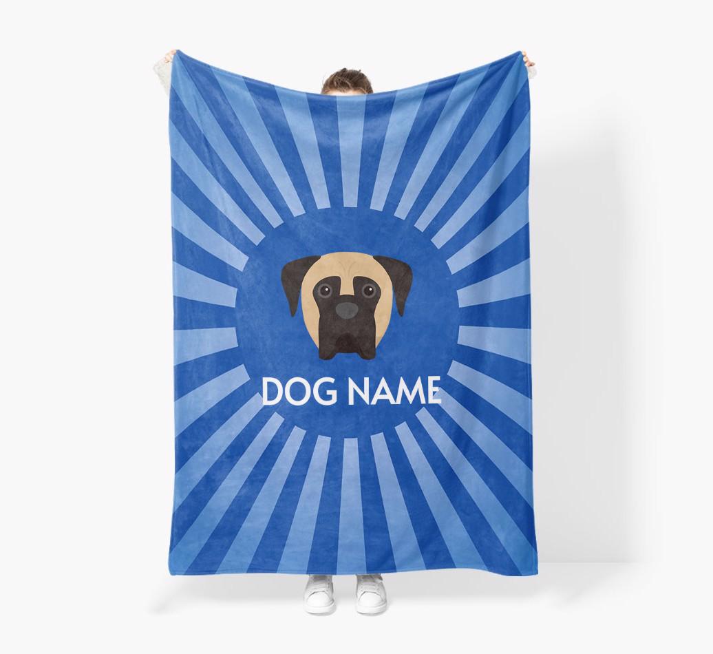 'Spotlight' - Personalized {breedFullName} Blanket: Premium Sherpa Fleece