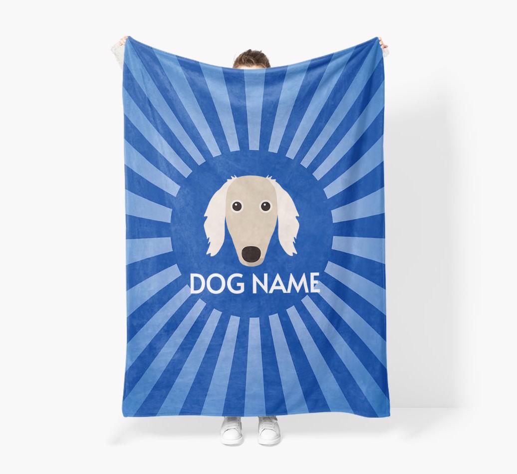 'Spotlight' - Personalized {breedFullName} Blanket: Premium Sherpa Fleece