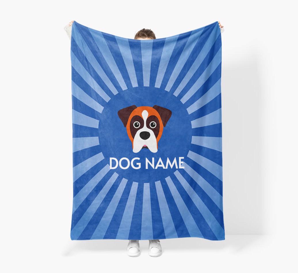 'Spotlight' - Personalised {breedFullName} Blanket: Premium Sherpa Fleece