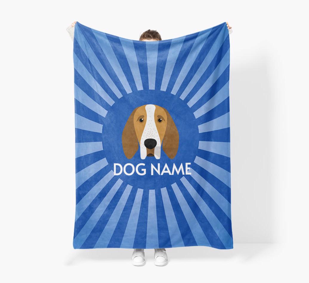 'Spotlight' - Personalized {breedFullName} Blanket: Premium Sherpa Fleece