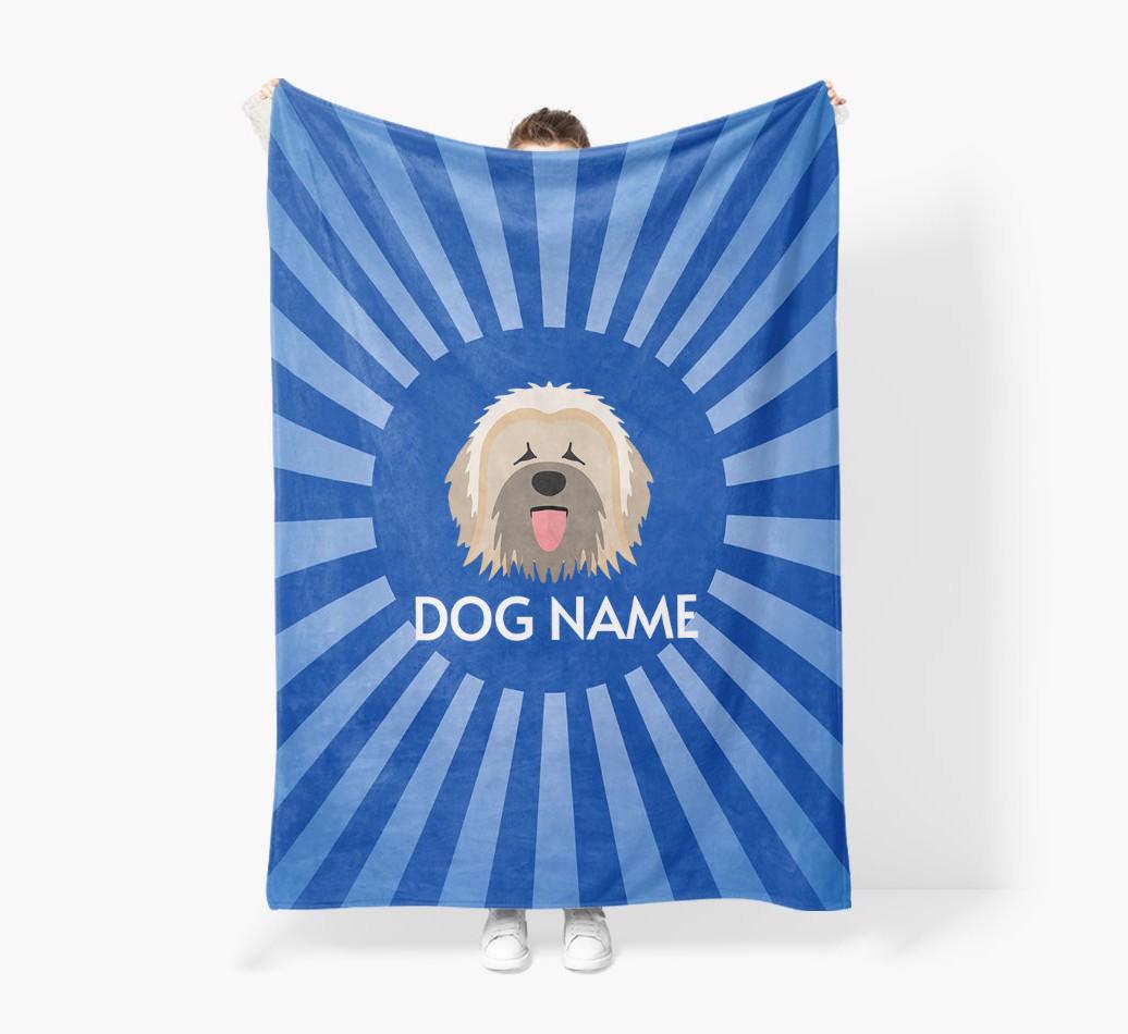 'Spotlight' - Personalized {breedFullName} Blanket: Premium Sherpa Fleece