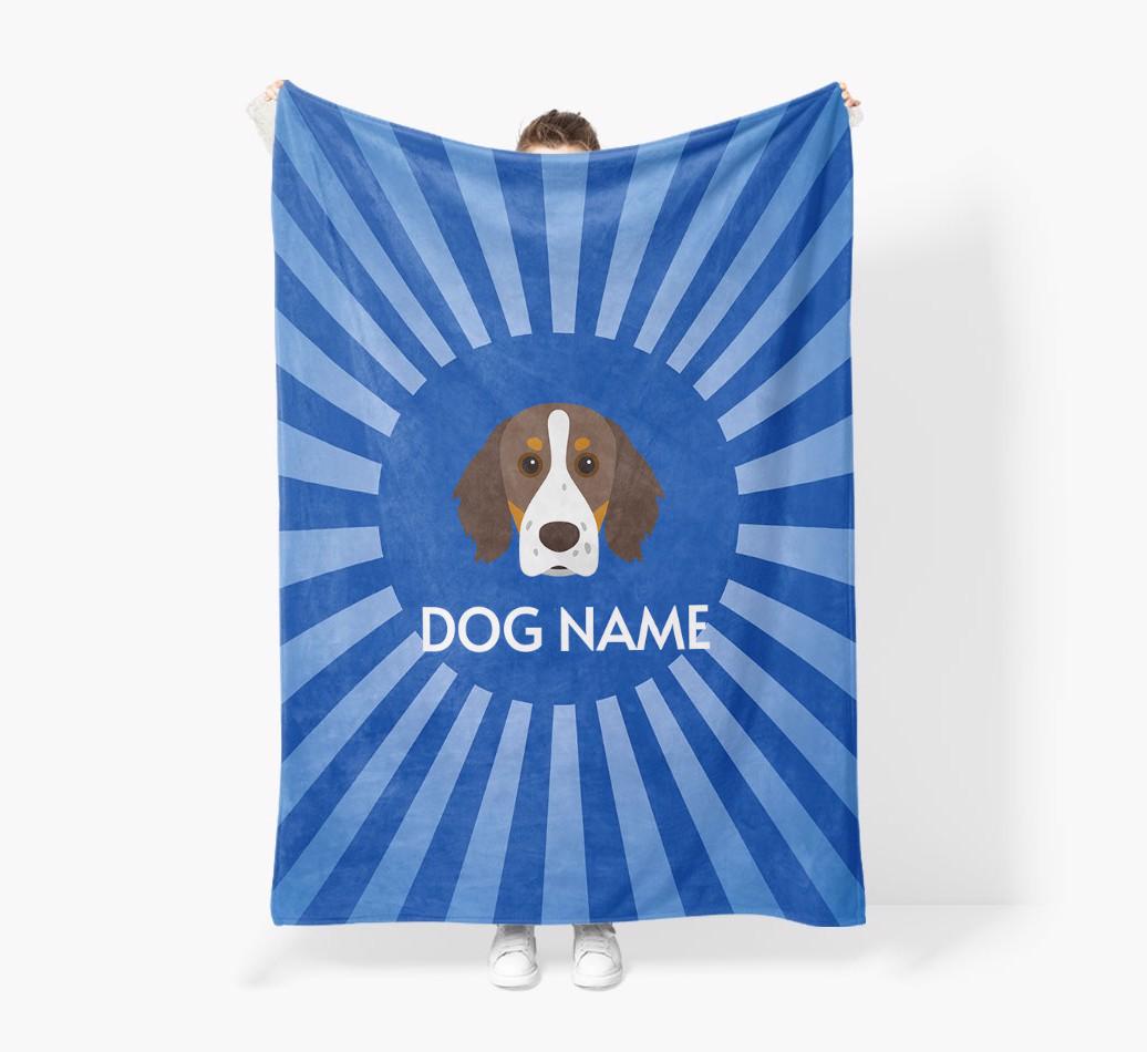 'Spotlight' - Personalized {breedFullName} Blanket: Premium Sherpa Fleece