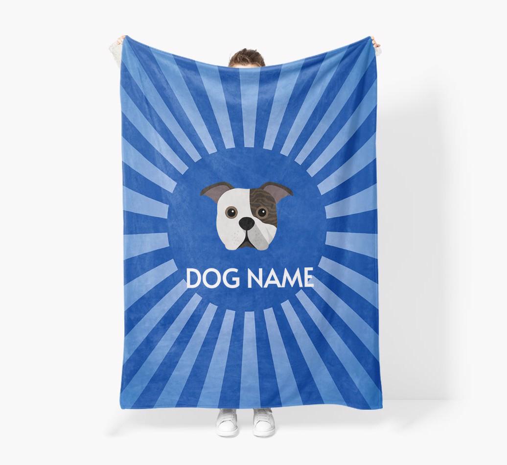 'Spotlight' - Personalized {breedFullName} Blanket: Premium Sherpa Fleece