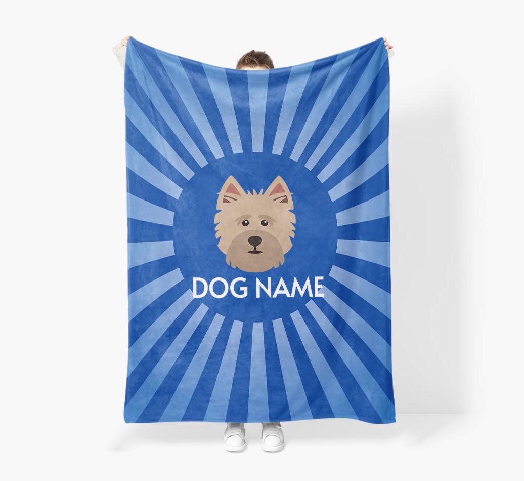 'Spotlight' - Personalized {breedFullName} Blanket: Premium Sherpa Fleece