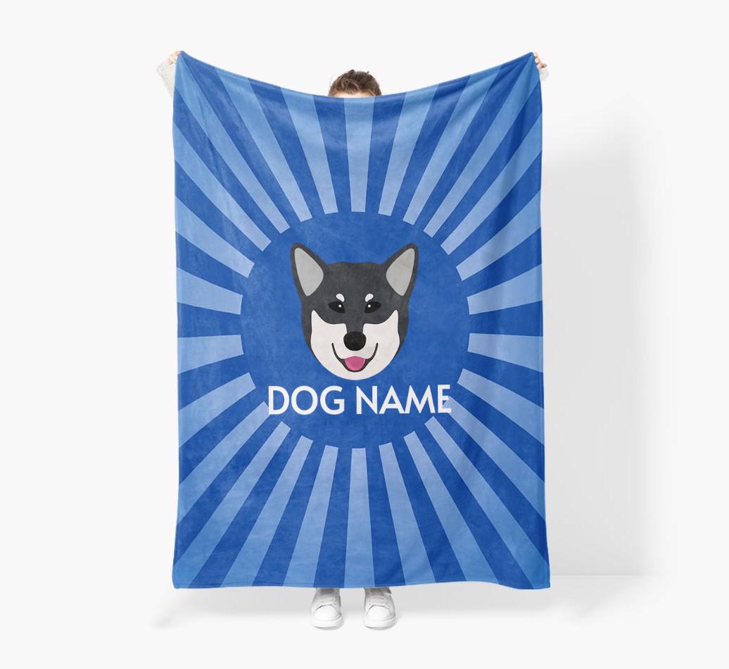 'Spotlight' - Personalized {breedFullName} Blanket: Premium Sherpa Fleece