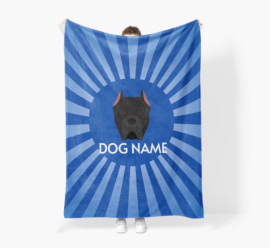 'Spotlight' - Personalized {breedFullName} Blanket: Premium Sherpa Fleece