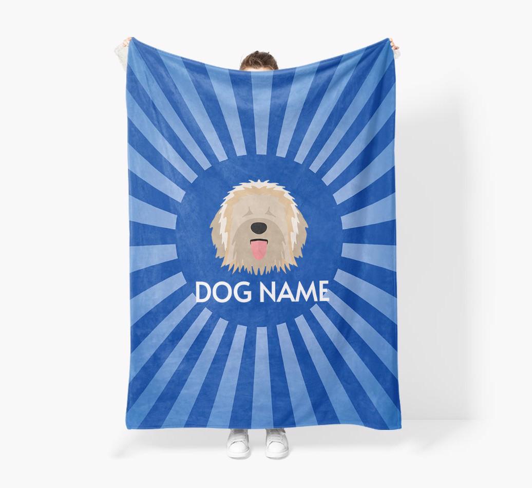 'Spotlight' - Personalized {breedFullName} Blanket: Premium Sherpa Fleece