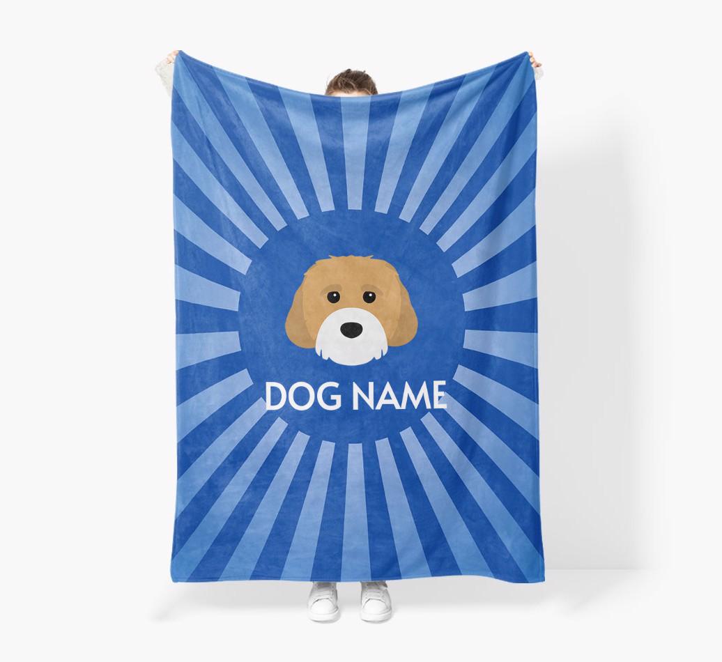 'Spotlight' - Personalized {breedFullName} Blanket: Premium Sherpa Fleece