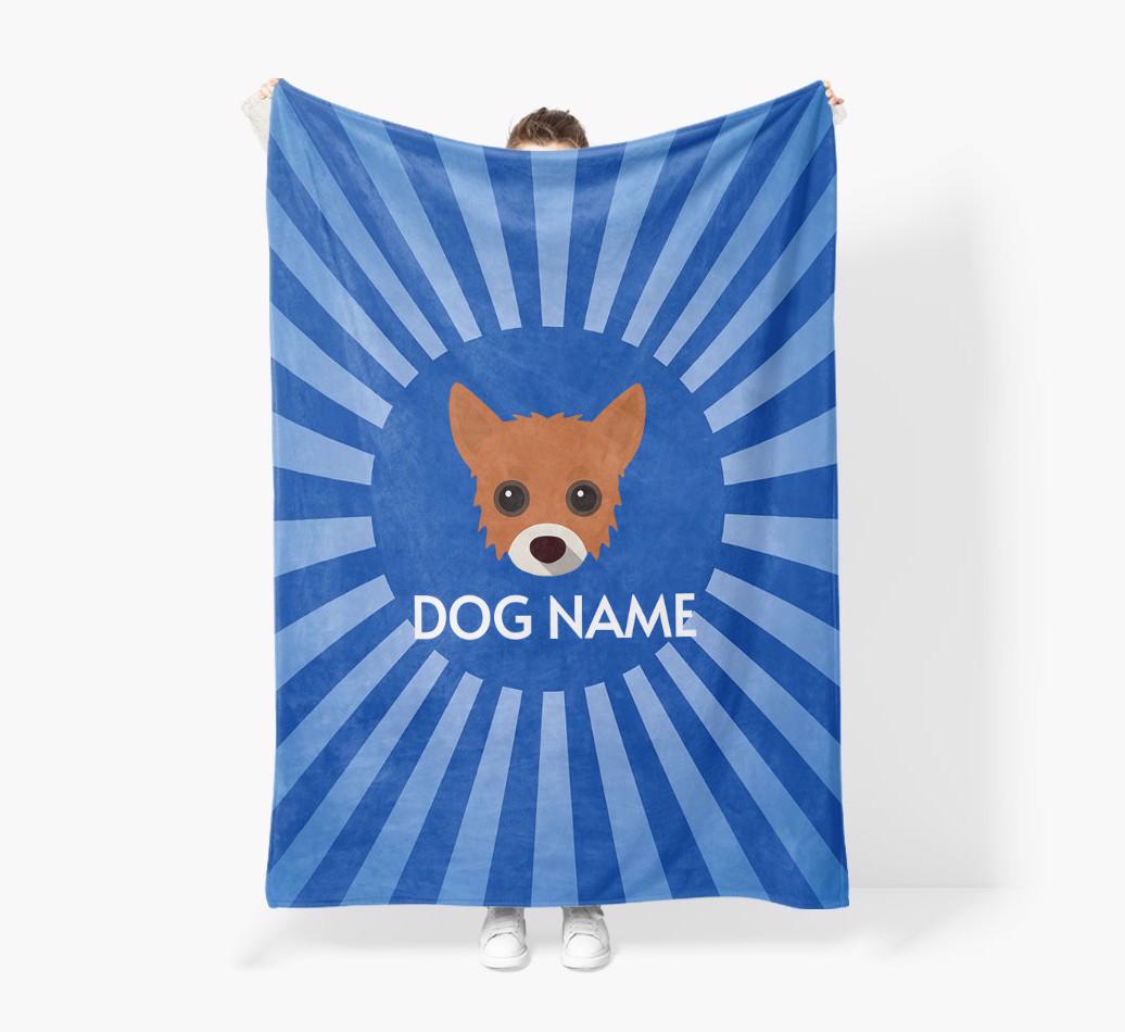 'Spotlight' - Personalized {breedFullName} Blanket: Premium Sherpa Fleece