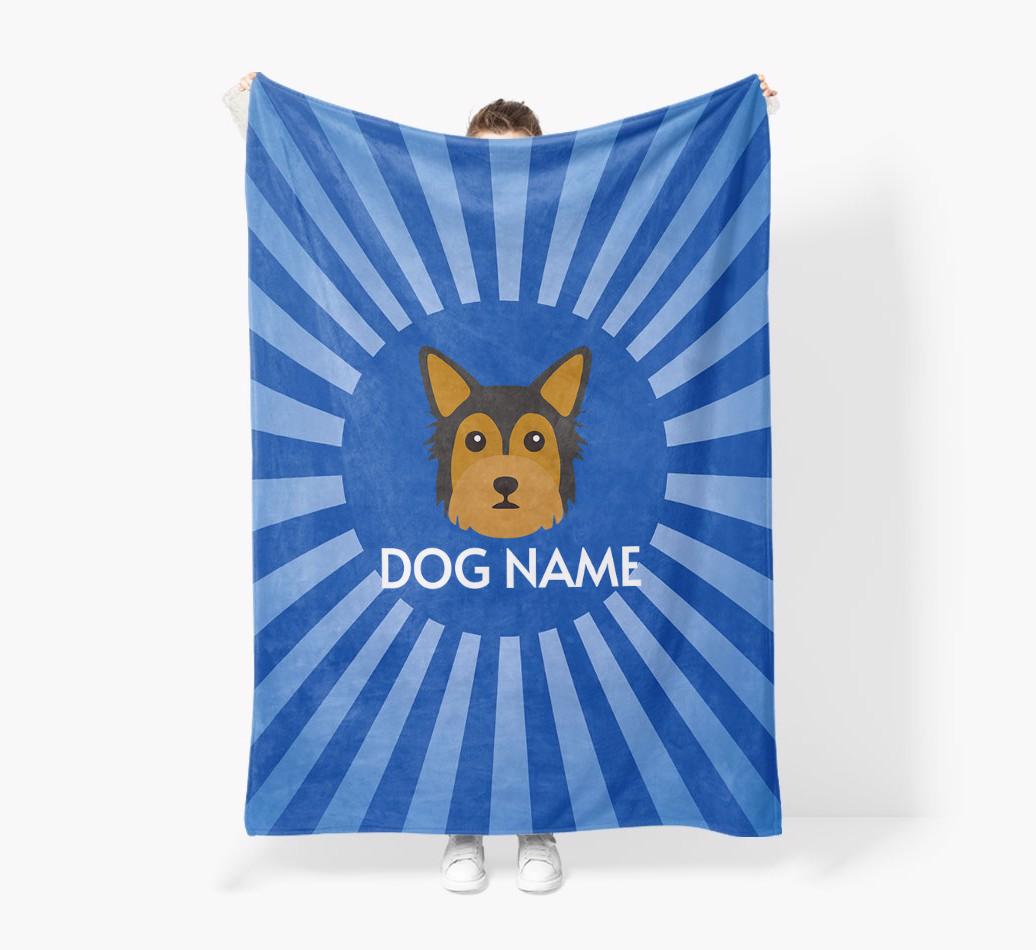 'Spotlight' - Personalized {breedFullName} Blanket: Premium Sherpa Fleece
