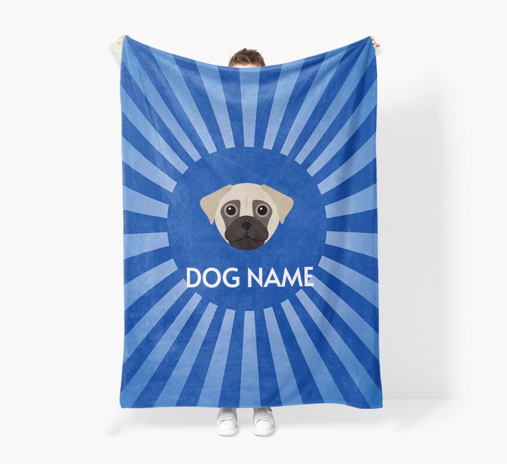 'Spotlight' - Personalized {breedFullName} Blanket: Premium Sherpa Fleece