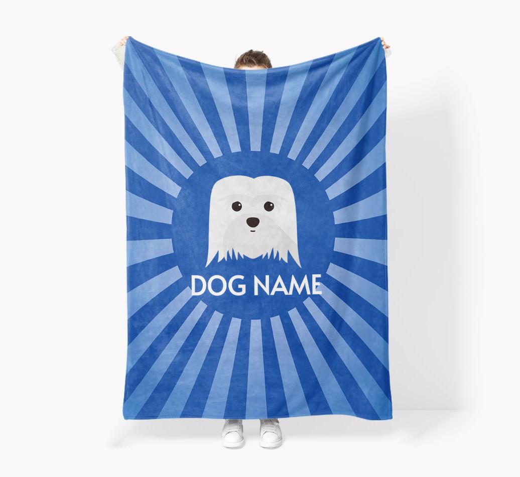 'Spotlight' - Personalized {breedFullName} Blanket: Premium Sherpa Fleece