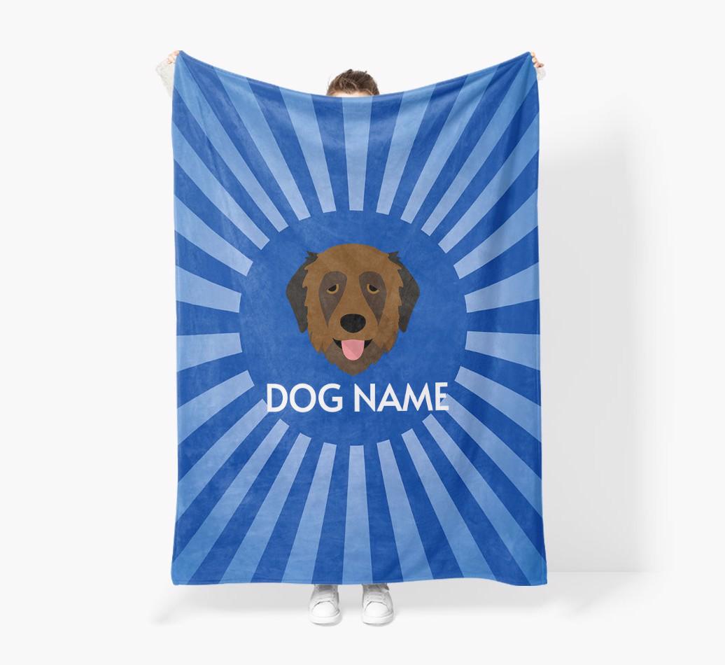 'Spotlight' - Personalized {breedFullName} Blanket: Premium Sherpa Fleece