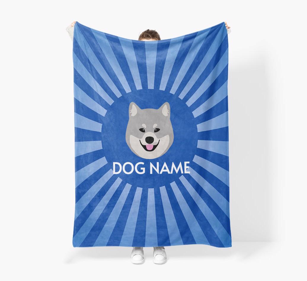 'Spotlight' - Personalized {breedFullName} Blanket: Premium Sherpa Fleece