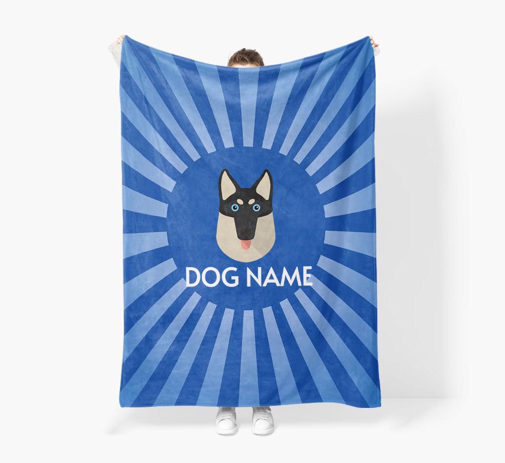'Spotlight' - Personalized {breedFullName} Blanket: Premium Sherpa Fleece