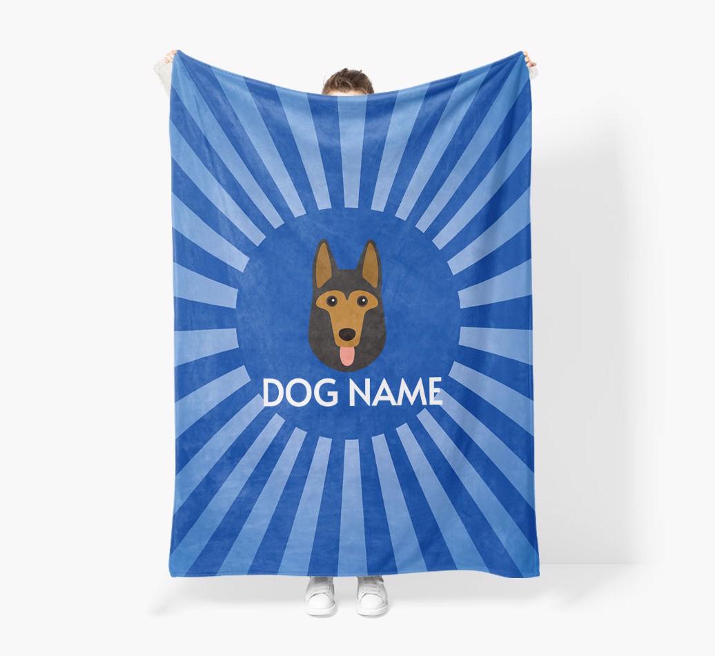 'Spotlight' - Personalised {breedFullName} Blanket: Premium Sherpa Fleece