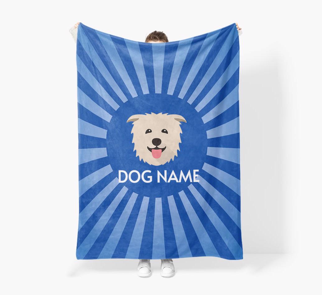 'Spotlight' - Personalized {breedFullName} Blanket: Premium Sherpa Fleece