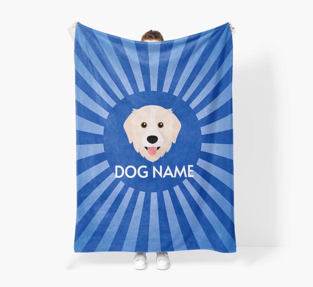 'Spotlight' - Personalized {breedFullName} Blanket: Premium Sherpa Fleece