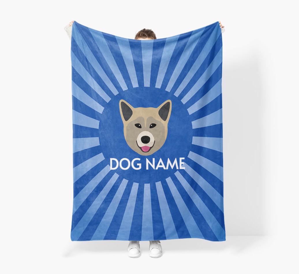 'Spotlight' - Personalized {breedFullName} Blanket: Premium Sherpa Fleece