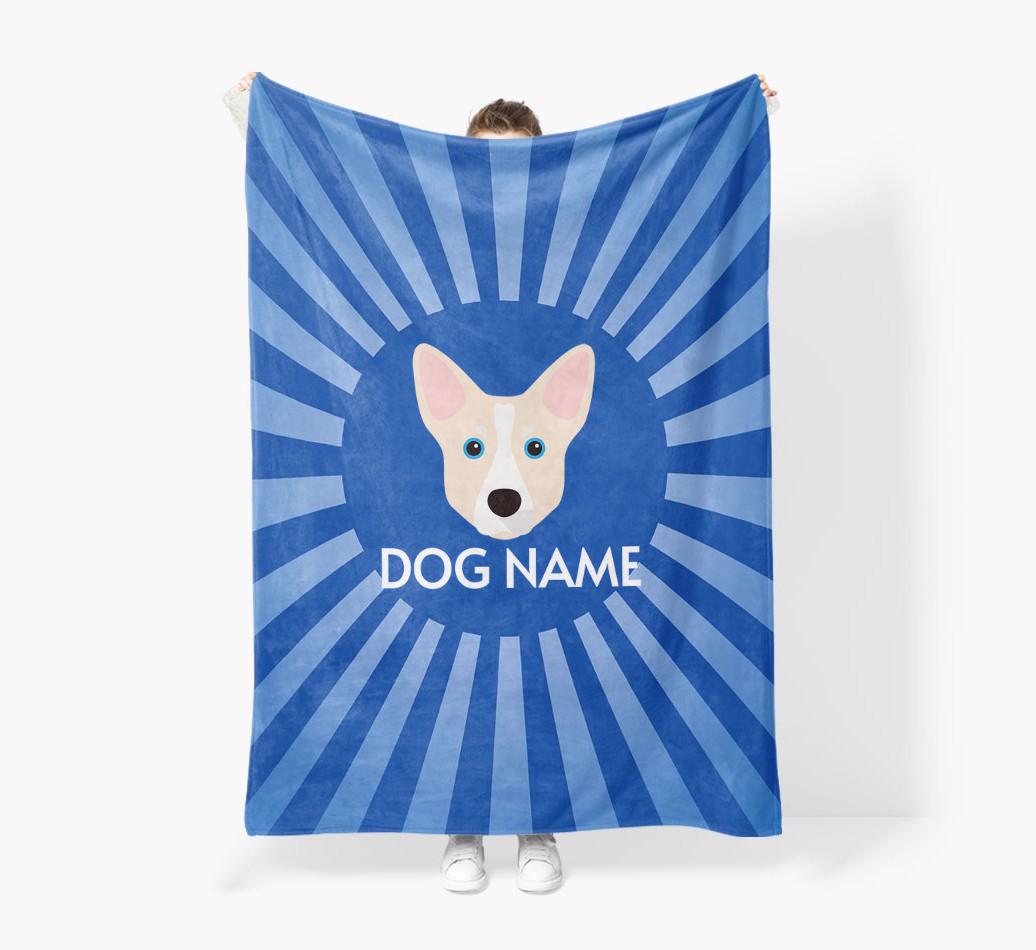 'Spotlight' - Personalized {breedFullName} Blanket: Premium Sherpa Fleece