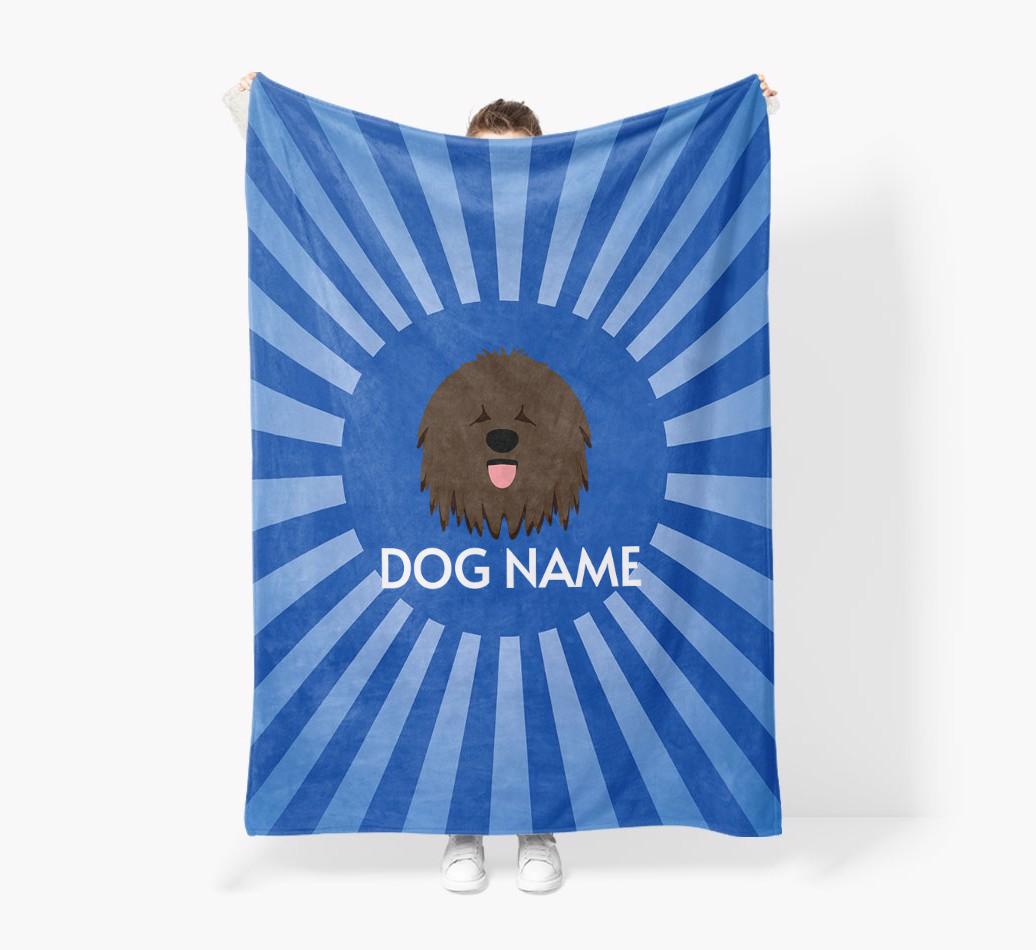'Spotlight' - Personalized {breedFullName} Blanket: Premium Sherpa Fleece