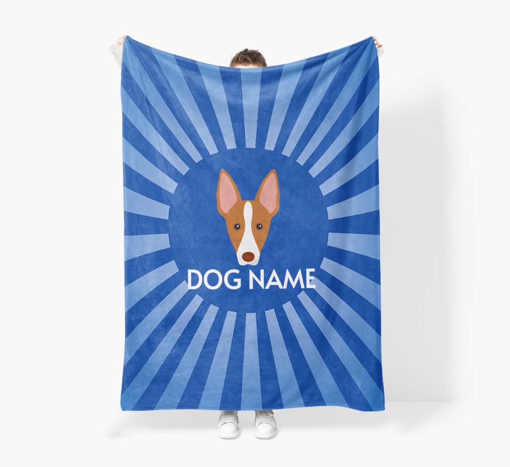'Spotlight' - Personalized {breedFullName} Blanket: Premium Sherpa Fleece