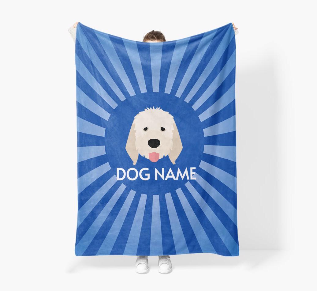 'Spotlight' - Personalized {breedFullName} Blanket: Premium Sherpa Fleece