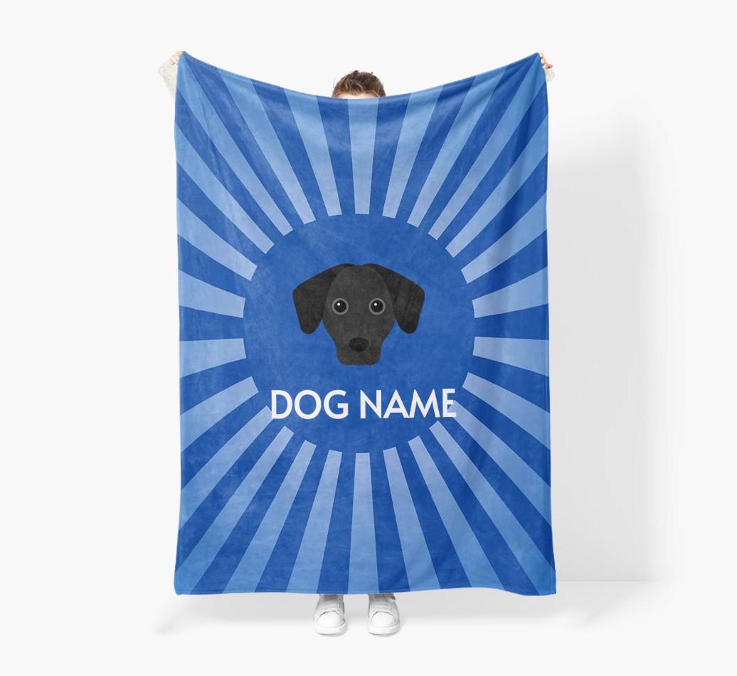 'Spotlight' - Personalized {breedFullName} Blanket: Premium Sherpa Fleece