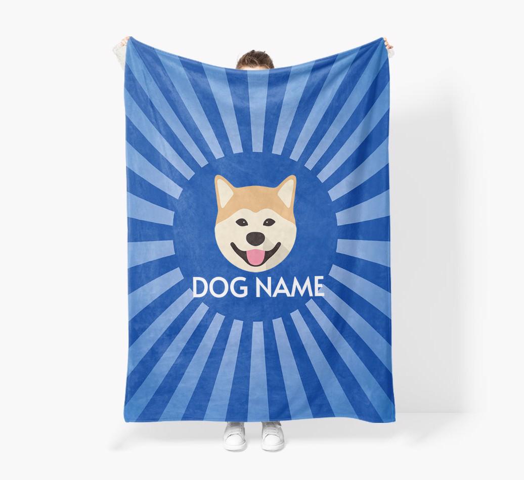 'Spotlight' - Personalized {breedFullName} Blanket: Premium Sherpa Fleece