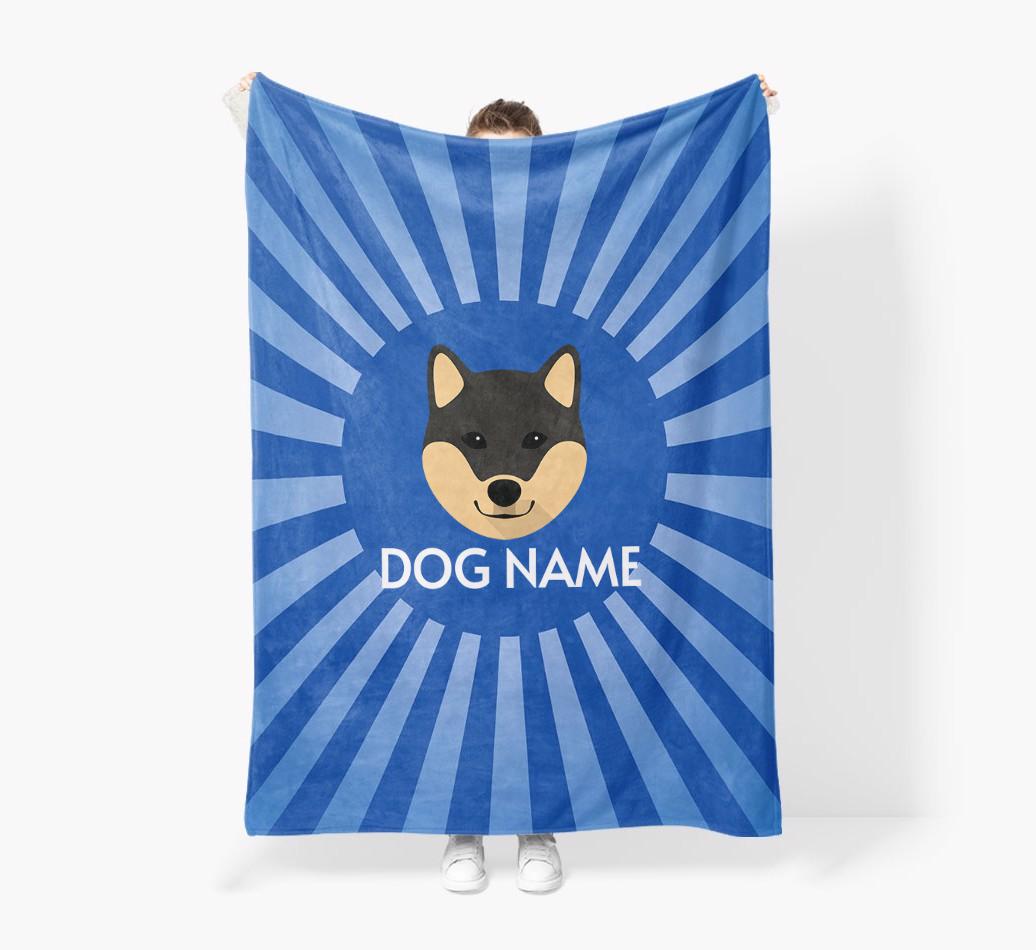 'Spotlight' - Personalized {breedFullName} Blanket: Premium Sherpa Fleece