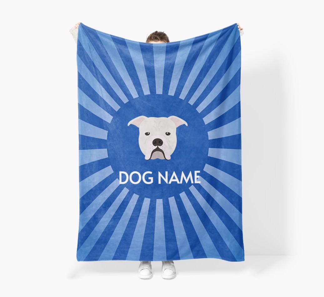 'Spotlight' - Personalized {breedFullName} Blanket: Premium Sherpa Fleece