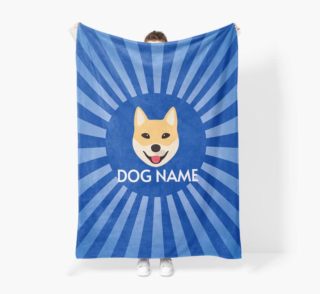 'Spotlight' - Personalized {breedFullName} Blanket: Premium Sherpa Fleece