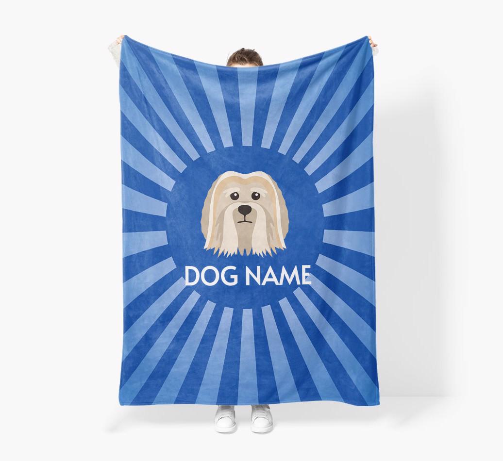 'Spotlight' - Personalized {breedFullName} Blanket: Premium Sherpa Fleece