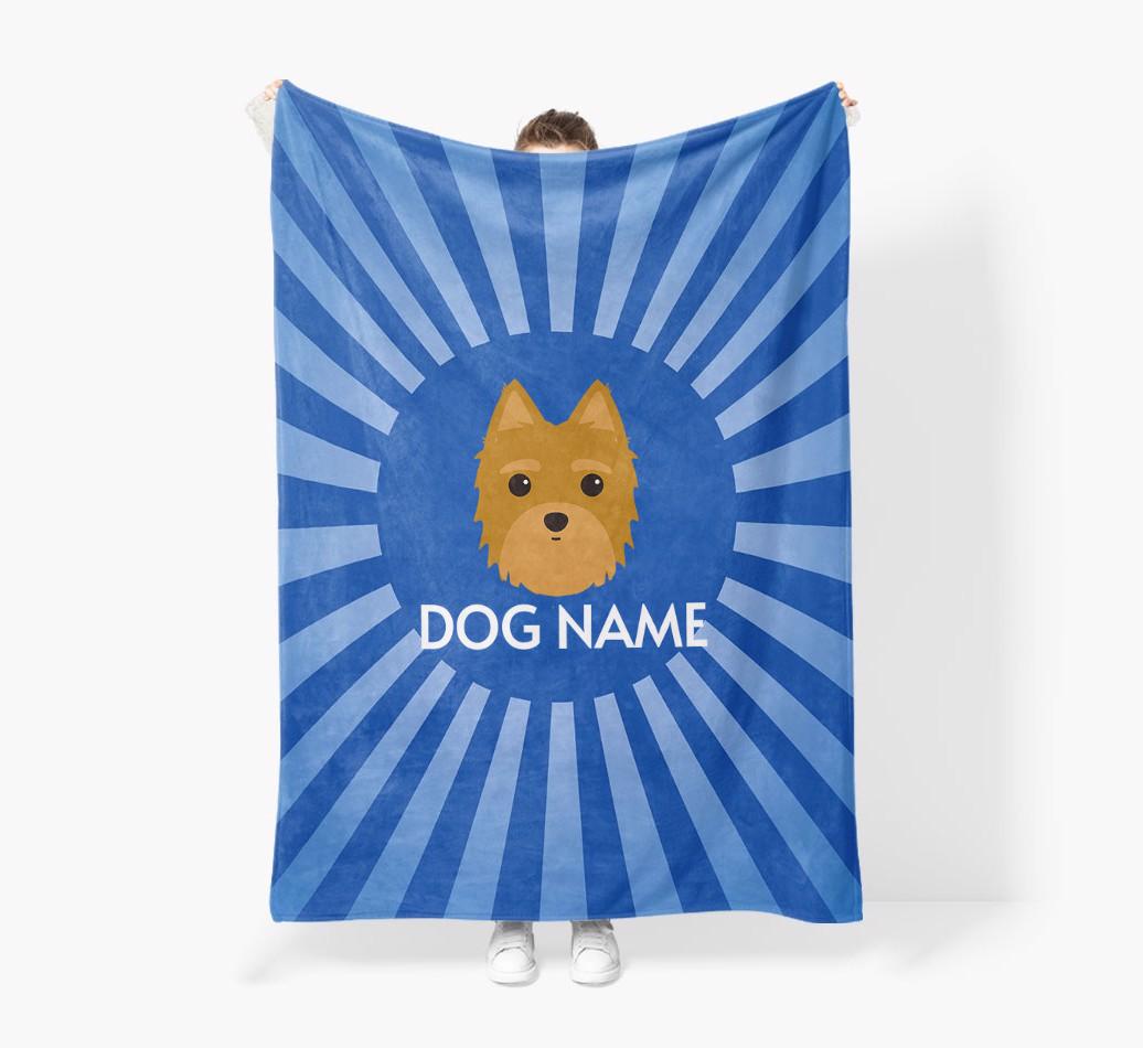 'Spotlight' - Personalized {breedFullName} Blanket: Premium Sherpa Fleece