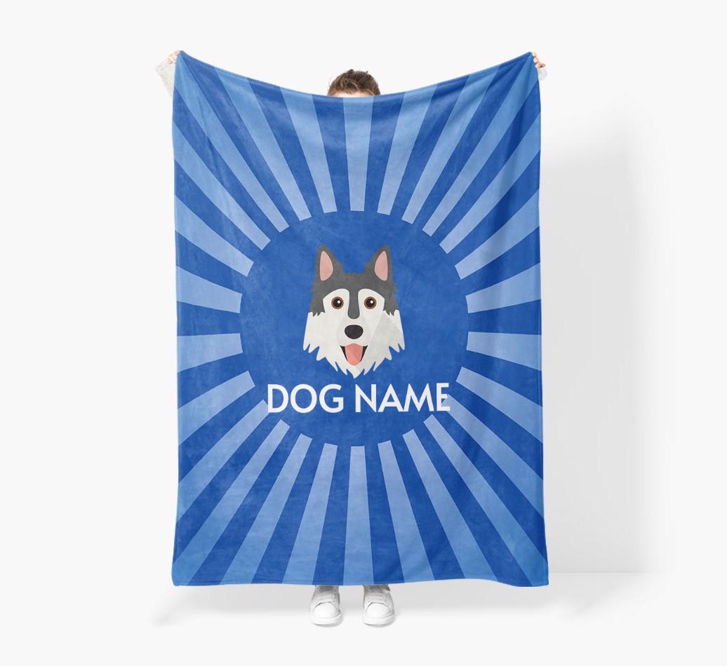 'Spotlight' - Personalized {breedFullName} Blanket: Premium Sherpa Fleece