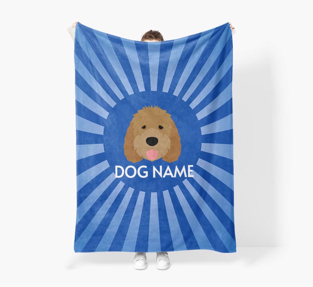 'Spotlight' - Personalized {breedFullName} Blanket: Premium Sherpa Fleece