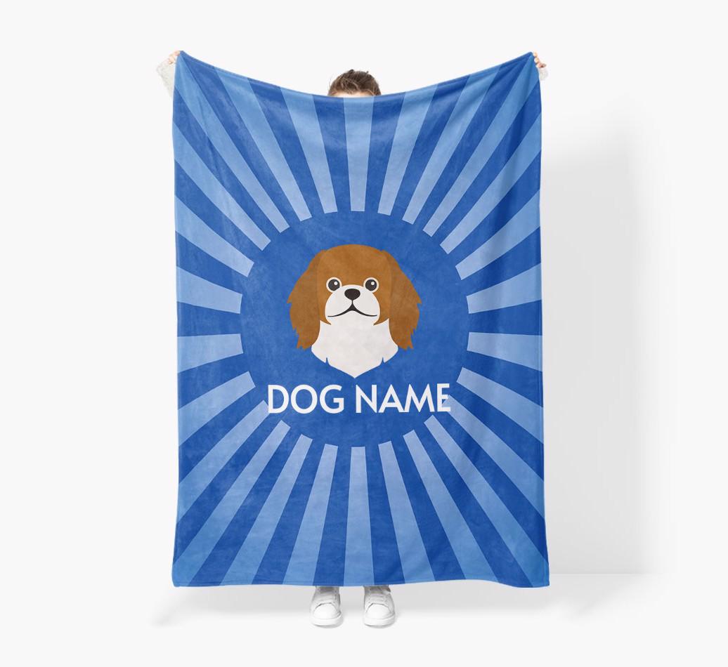 'Spotlight' - Personalized {breedFullName} Blanket: Premium Sherpa Fleece