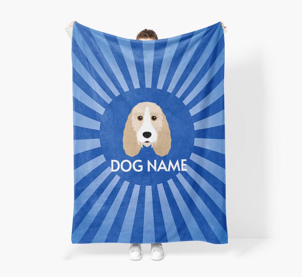 'Spotlight' - Personalized {breedFullName} Blanket: Premium Sherpa Fleece