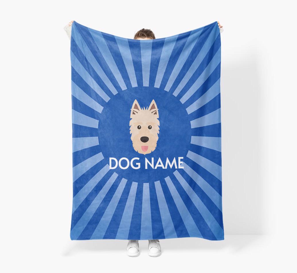 'Spotlight' - Personalized {breedFullName} Blanket: Premium Sherpa Fleece