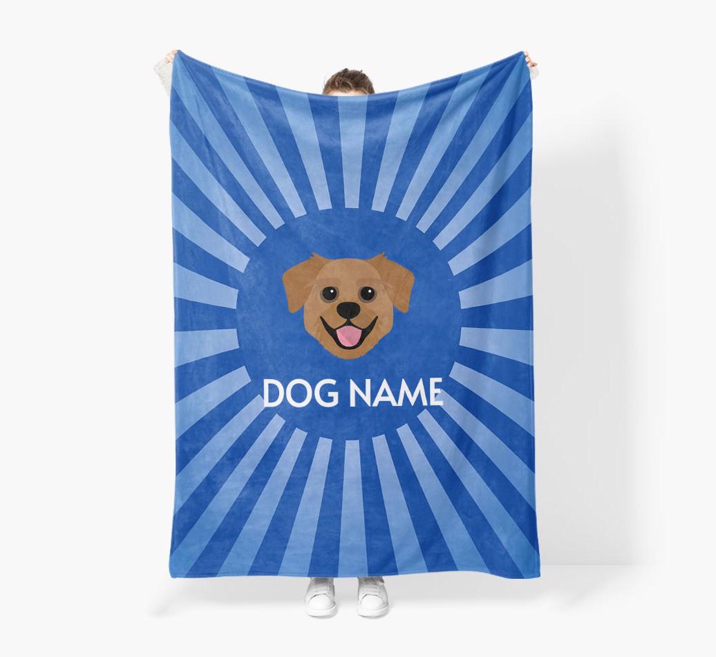 'Spotlight' - Personalized {breedFullName} Blanket: Premium Sherpa Fleece